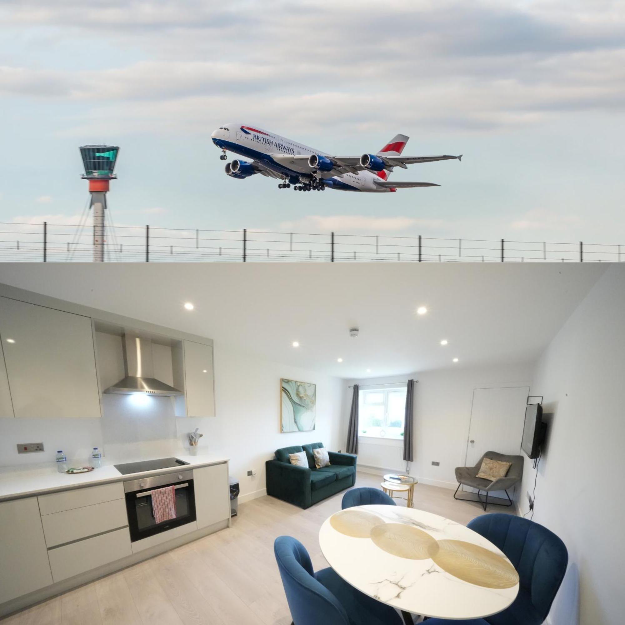 10 Min Drive To Airport - Free Parking - 15 Min Bus Ride - Ev Charge Available Apartment Stanwell Luaran gambar